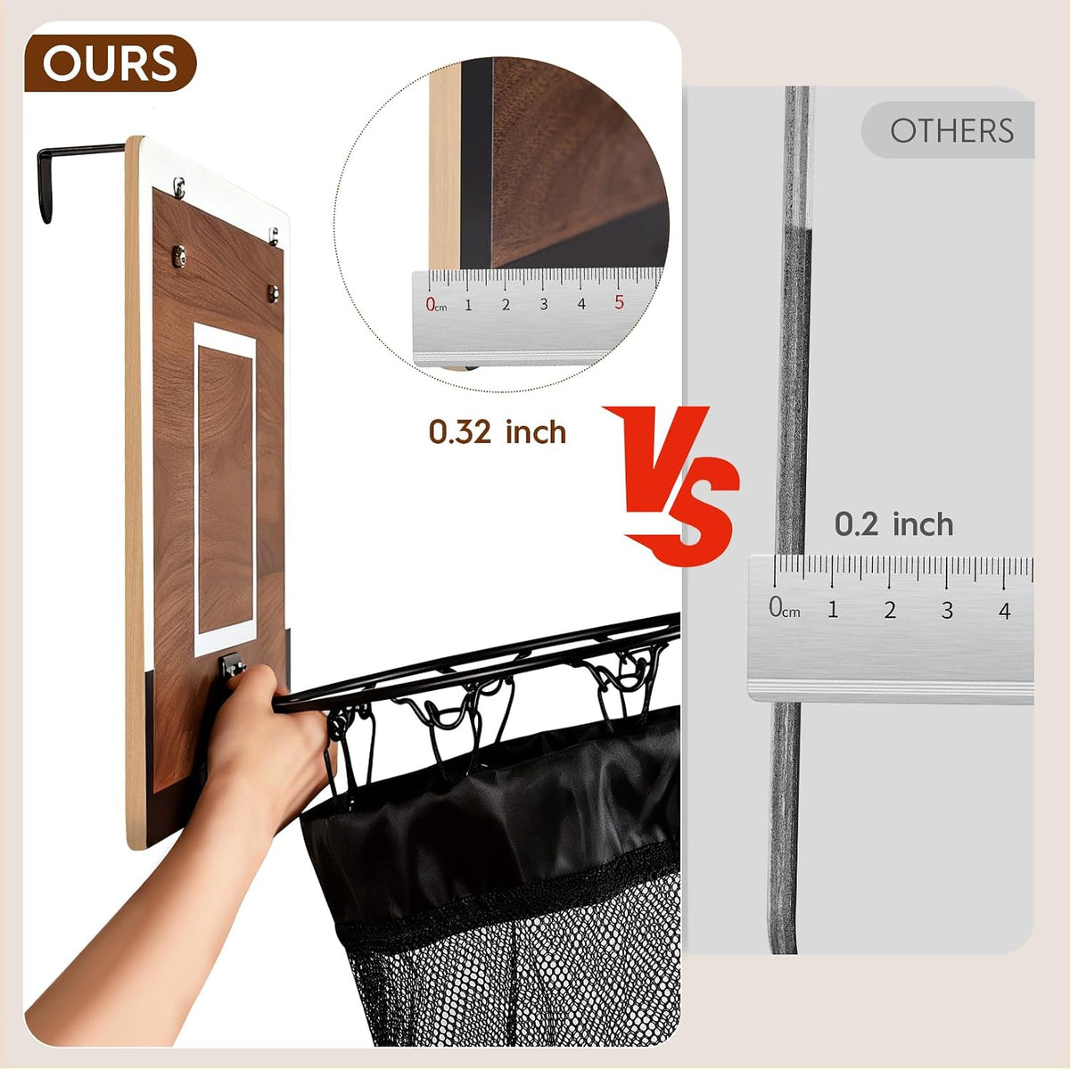 Clean Basket Wooden Basketball Laundry Hamper
